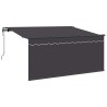 Auvent Rétractable Rayé Anthracite 300 x 200 cm tissu 516311516311
