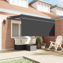 Auvent Rétractable Rayé Anthracite 300 x 200 cm tissu 516311516311