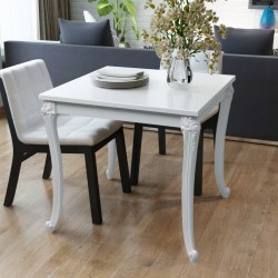 Table à manger 80x80x76 cm blanc brillant 516348516348