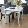Table à manger 80x80x76 cm blanc brillant 516348516348