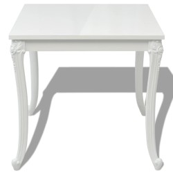 Table à manger 80x80x76 cm blanc brillant 516348516348