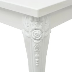 Table à manger 80x80x76 cm blanc brillant 516348516348