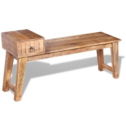 Banc avec tiroir Bois de manguier massif 120x36x60 cm 516350516350
