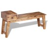 Banc avec tiroir Bois de manguier massif 120x36x60 cm 516350516350