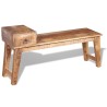 Banc avec tiroir Bois de manguier massif 120x36x60 cm 516350516350