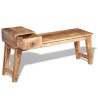 Banc avec tiroir Bois de manguier massif 120x36x60 cm 516350516350