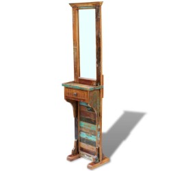 Miroir de couloir bois de récupération massif 47x23x180 cm 516351516351