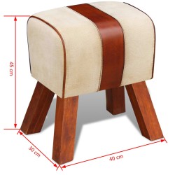 Tabouret Livre Marron Cuir 516352516352