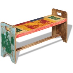 Banc Bois massif recyclé 100x30x50 cm 516356516356