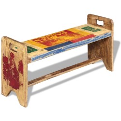 Banc Bois massif recyclé 100x30x50 cm 516356516356