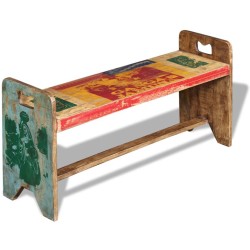 Banc Bois massif recyclé 100x30x50 cm 516356516356