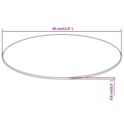 Dessus de table ronde en verre trempé 300 mm 516358516358