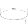 Dessus de table ronde en verre trempé 500 mm 516359516359
