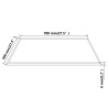 Dessus de table carré en verre trempé 700 x 700 mm 516369516369