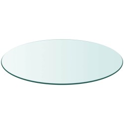 Dessus de table ronde en verre trempé 800 mm   516370516370