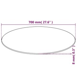 Dessus de table ronde en verre trempé 700 mm  516371516371
