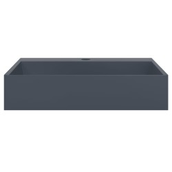 Vasque 50x38x11 cm fonte minérale/marbre anthracite 516378516378