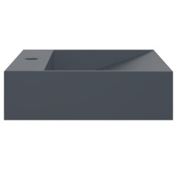 Vasque 50x38x11 cm fonte minérale/marbre anthracite 516378516378