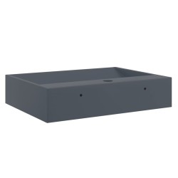 Vasque 50x38x11 cm fonte minérale/marbre anthracite 516378516378