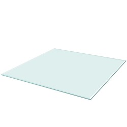 Dessus de table carré en verre trempé 800 x 800 mm 516425516425