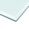 Dessus de table carré en verre trempé 800 x 800 mm 516425516425