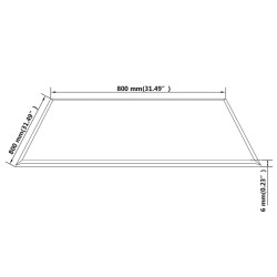 Dessus de table carré en verre trempé 800 x 800 mm 516425516425