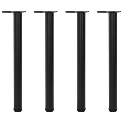 4 pieds de table réglables en hauteur 710 mm Noir 516440516440