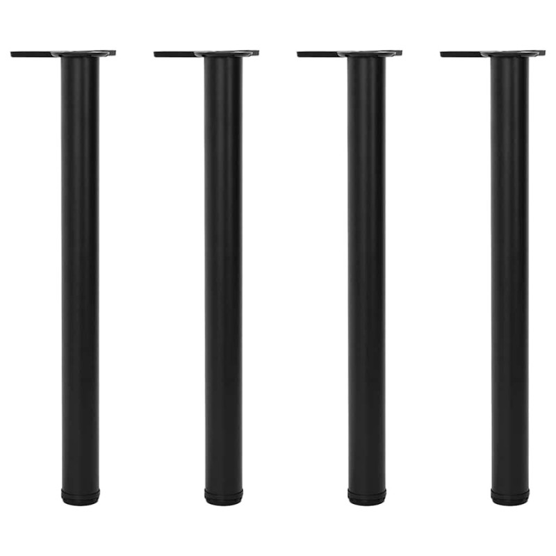 4 pieds de table réglables en hauteur 710 mm Noir 516440516440