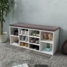 Banc de rangement à chaussures 10 compartiments Blanc 516478516478
