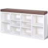 Banc de rangement à chaussures 10 compartiments Blanc 516478516478