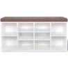 Banc de rangement à chaussures 10 compartiments Blanc 516478516478