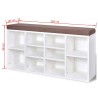 Banc de rangement à chaussures 10 compartiments Blanc 516478516478