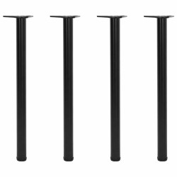 4 pieds de table réglables en hauteur 870 mm Noir 516480516480
