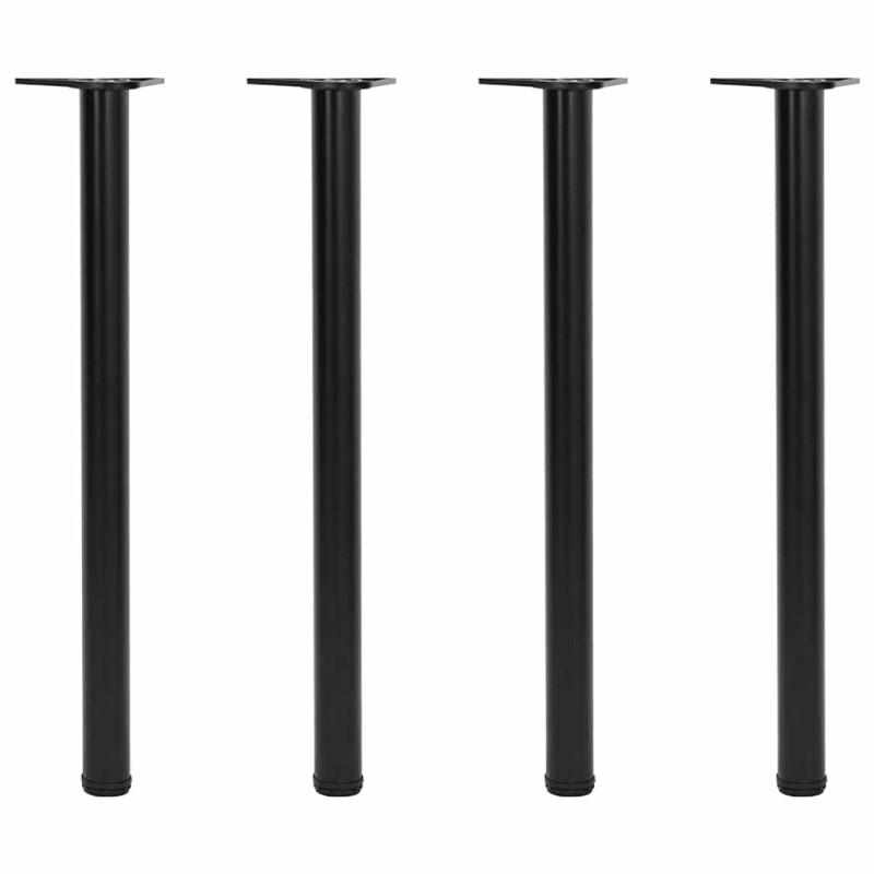 4 pieds de table réglables en hauteur 870 mm Noir 516480516480