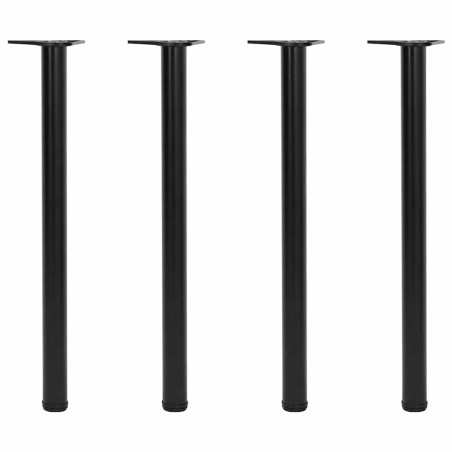 4 pieds de table réglables en hauteur 870 mm Noir 516480516480