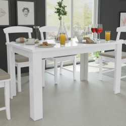 Table à manger 140x80x75 cm blanc 516483516483