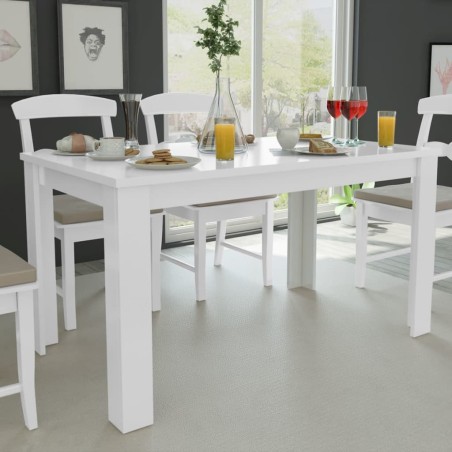 Table à manger 140x80x75 cm blanc 516483516483