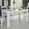 Table à manger 140x80x75 cm blanc 516483516483