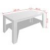 Table à manger 140x80x75 cm blanc 516483516483
