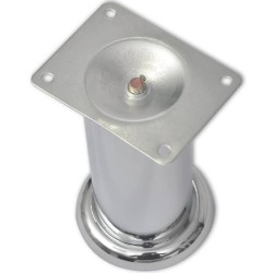 4 pieds ronds de canapé en Nickel brossé 120 mm 516484516484