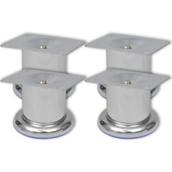 Pieds ronds de canapé 4 pcs Chrome 60 mm 516486516486