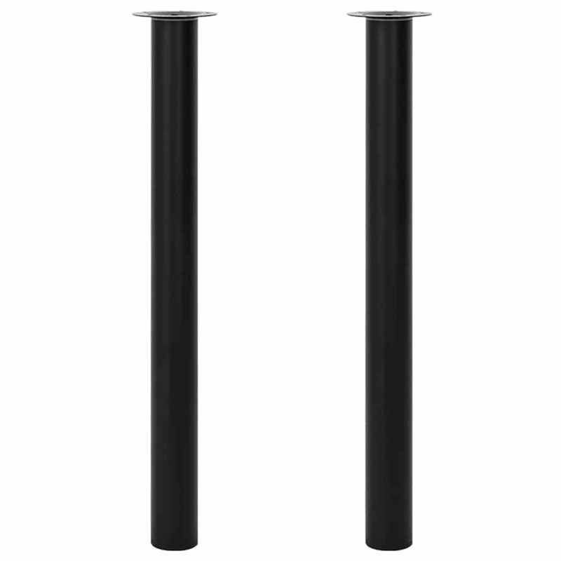 Pied de table télescopique 2 pcs Noir 710 mm - 1100 mm  516487516487