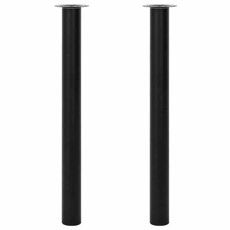 Pied de table télescopique 2 pcs Noir 710 mm - 1100 mm  516487516487