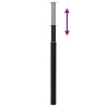 Pied de table télescopique 2 pcs Noir 710 mm - 1100 mm  516487516487