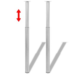 Pieds de table télescopiques Acier inoxydable  710 mm - 1100 mm 516488516488
