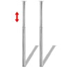Pieds de table télescopique 2 pcs Chrome 710 mm - 1100 mm  516489516489
