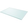 Dessus de table rectangulaire en verre trempé 1000 x 620 mm 516501516501