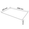 Dessus de table rectangulaire en verre trempé 1000 x 620 mm 516501516501