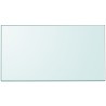 Dessus de table rectangulaire en verre trempé 1200 x 650 mm 516503516503
