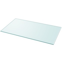 Dessus de table rectangulaire en verre trempé 1200 x 650 mm 516503516503